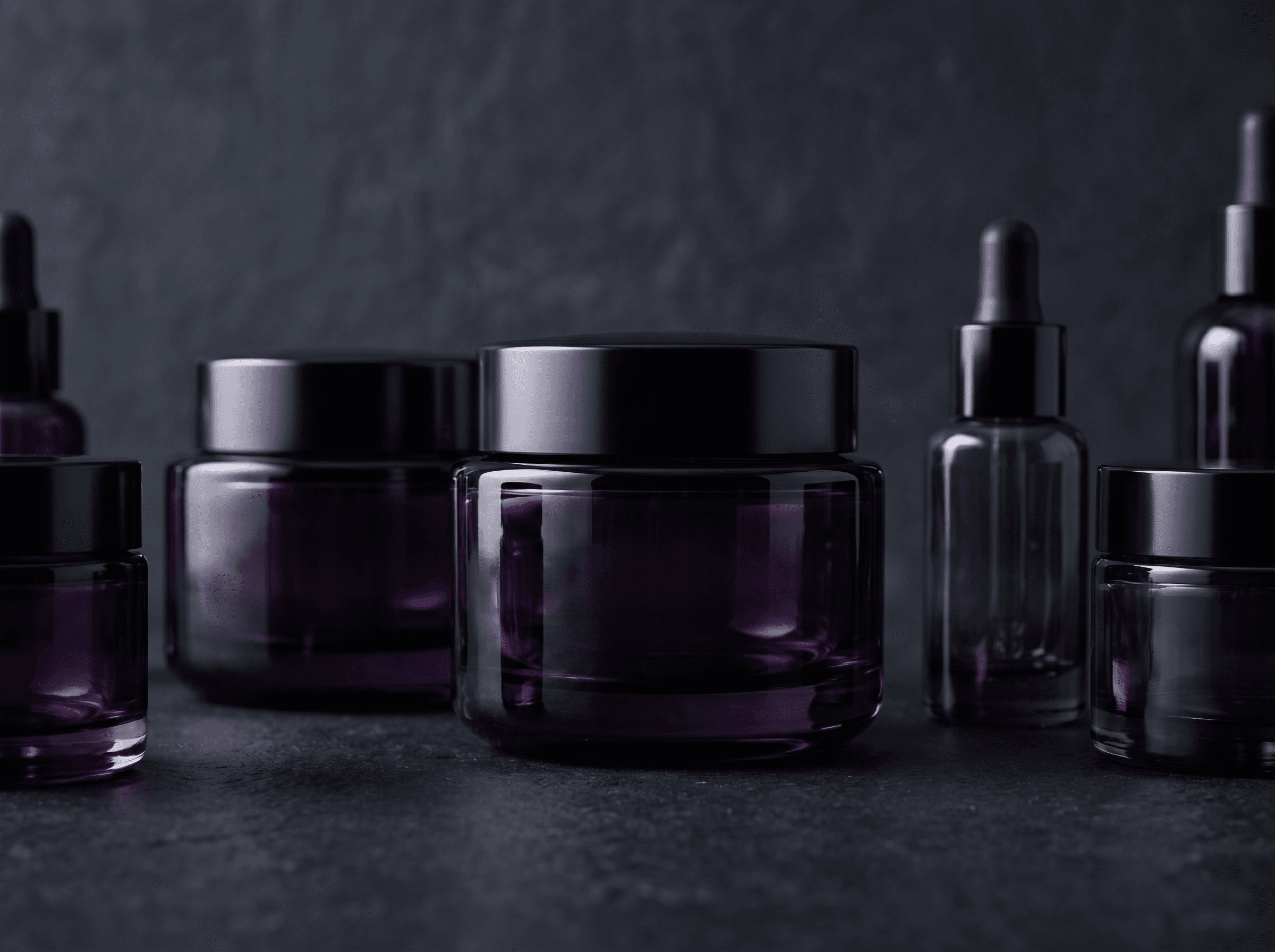 Dunkles Miron-Violettglas